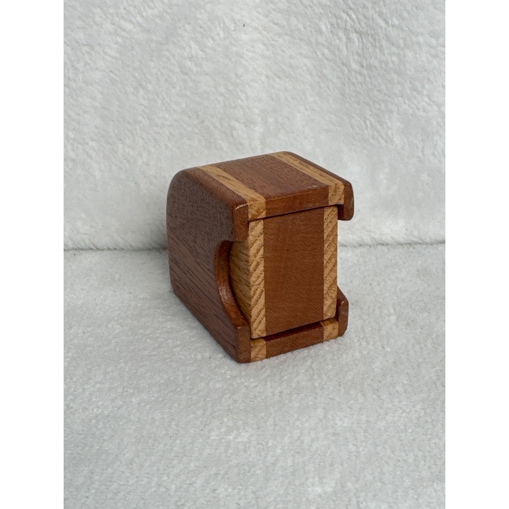 Vintage Secret Puzzle Trinket Box Unisex OS Brown Excellent
